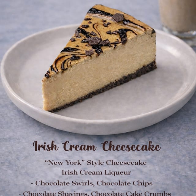 Irish Cream Cheesecake.